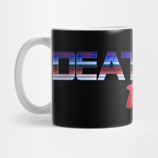 Death By Neon Logo Design - Official Product Color 10 - cinematic synthwave / horror / berlin school / retrowave / dreamwave t-shirt Mug